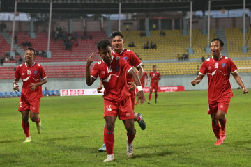 नेपाल बंगलादेशविरुद्ध ३–१ गोलले अघि